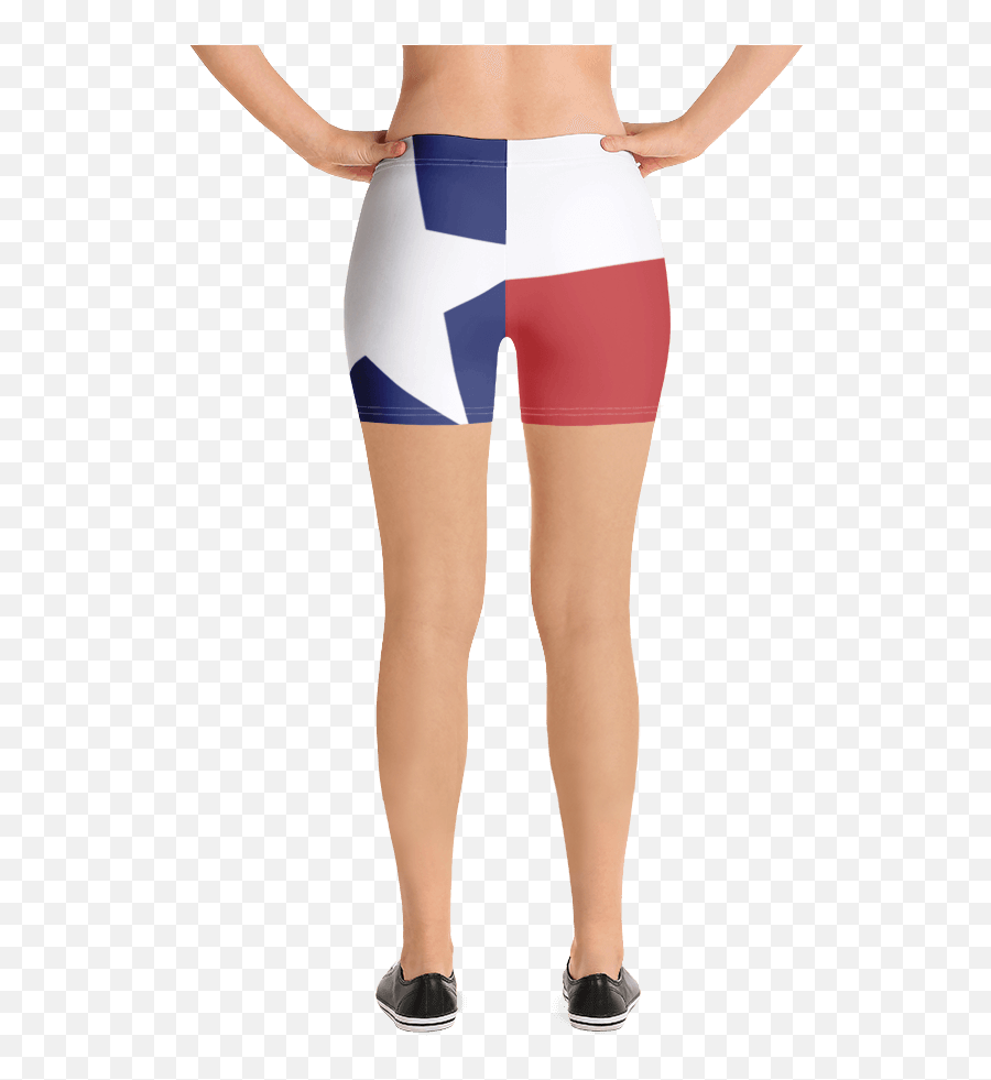 Texas Flag Spandex Shorts - Funky Capri Leggings Emoji,Hes My Bae Shes My Bae Emoji Shorts