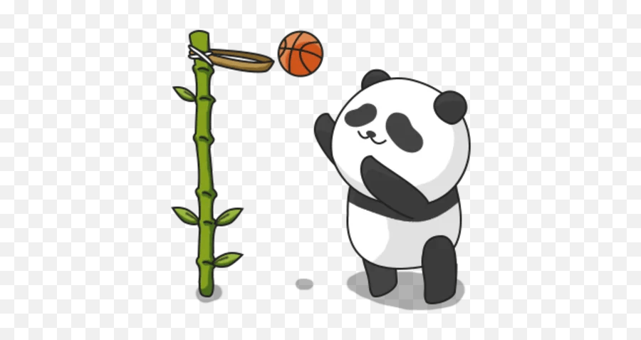 Giant Panda Stickers - Live Wa Stickers For Basketball Emoji,Basketball Emotions Cartoon