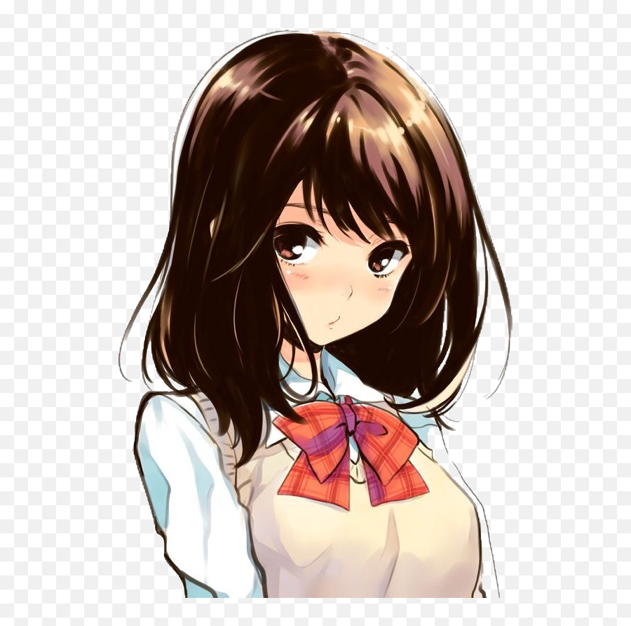 Pin Em Anime - Short Brown Hair Anime Girl Emoji,Emotions In Anime Annoying