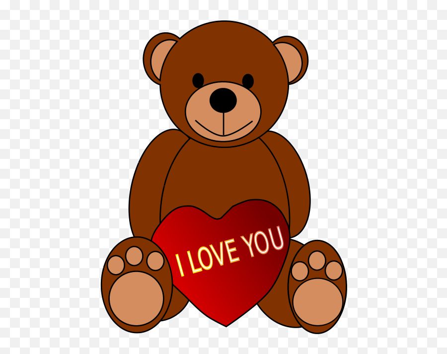 I Love You Teddy Bear Drawing Free Image Download Emoji,Love You Emotions