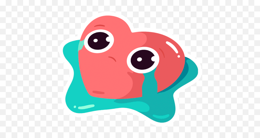 Crying Heart Sad Heart Sticker - Crying Heart Crying Sad Emoji,How To Copy Crying Loudly Emoji Into Facebook