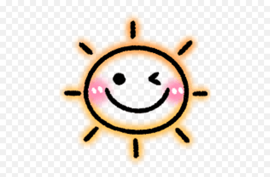 Sticker Maker - Kawaii Emojis 6,Sun Happy Face Emojis