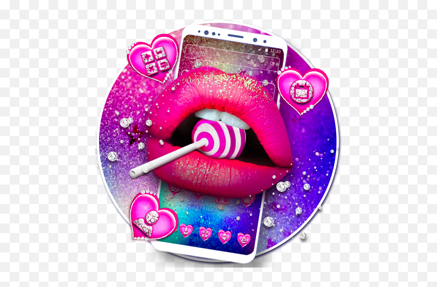 Glitter Pink Lips Sweet Love Theme U2013 Leikir Á Google Play - Telephony Emoji,Sexy Devil Emoji