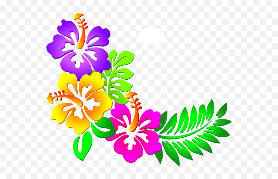 Luau Clip Art Borders Free Free Clipart Images 3 - Clipartix Hawaiian Flowers Clip Art Emoji,Luau Emoji