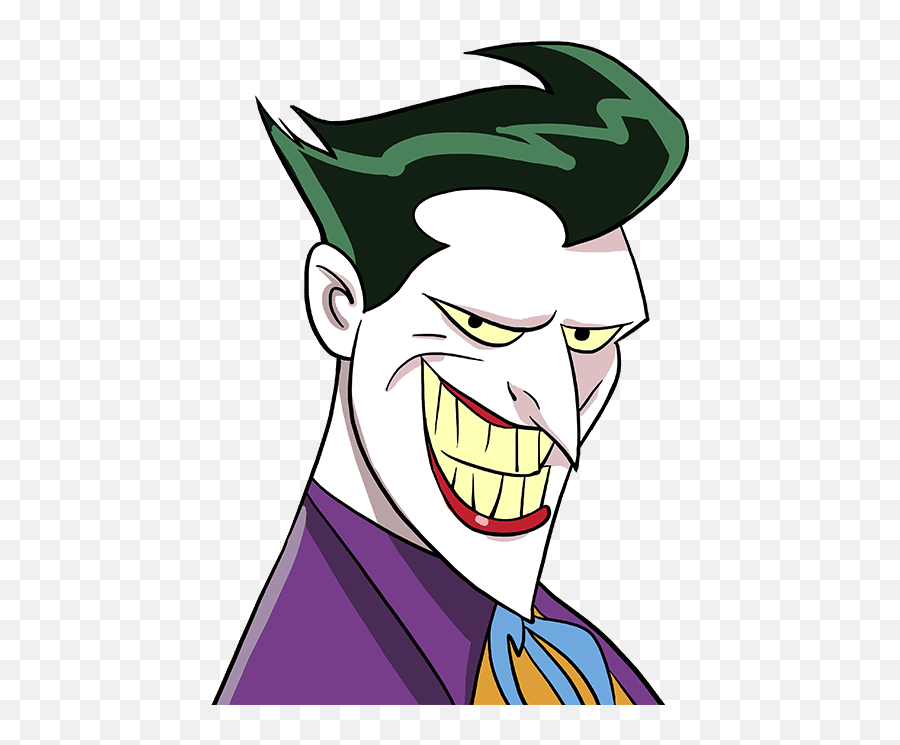 How To Draw The Joker - Really Easy Drawing Tutorial Joker Drawing Cartoon Emoji,Batman Joker Emoji