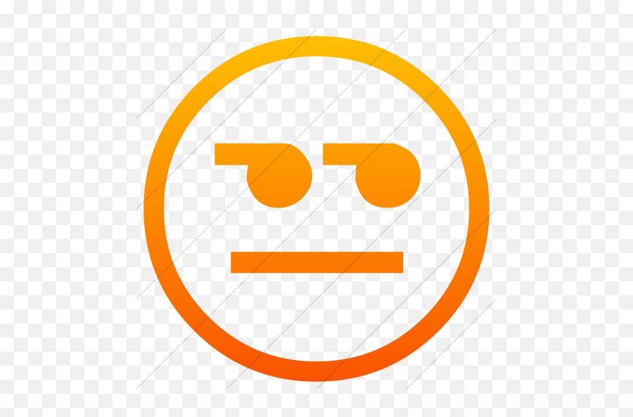 Iconsetc Simple Orange Gradient Classic Emoticons Unamused - Dot Emoji,Unammused Emoji
