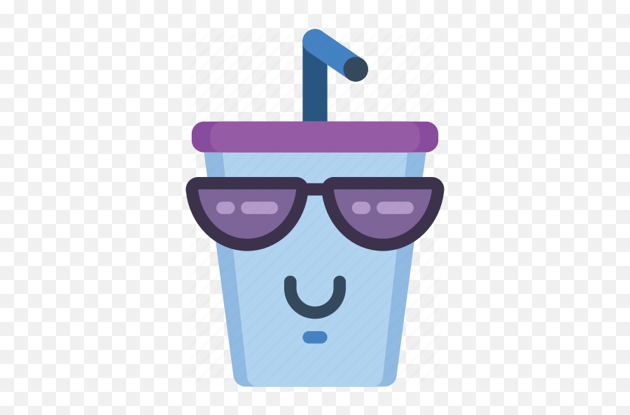 Cool Drink Fast Food Happy - Happy Emoji,Milkshake Emoticon