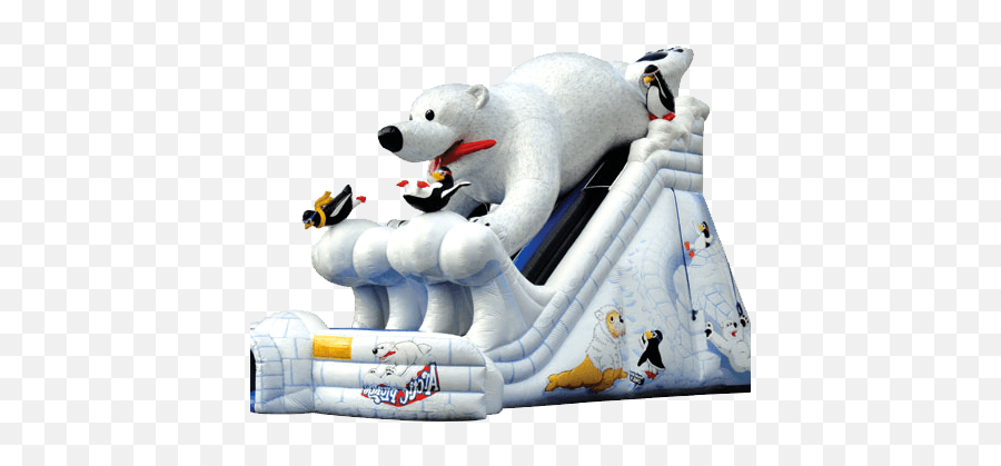 Inflatable Dry Slides New York Clownscom - Arctic Plunge With Polar Bear Emoji,Mouse Bunny Bear Emoji
