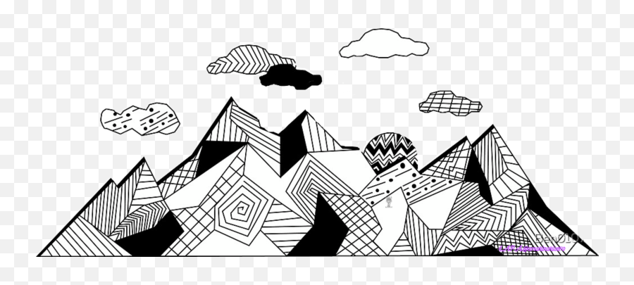 Mountains Challenge Aztec Sticker By A Marina Rios - Dot Emoji,Aztec Emoji