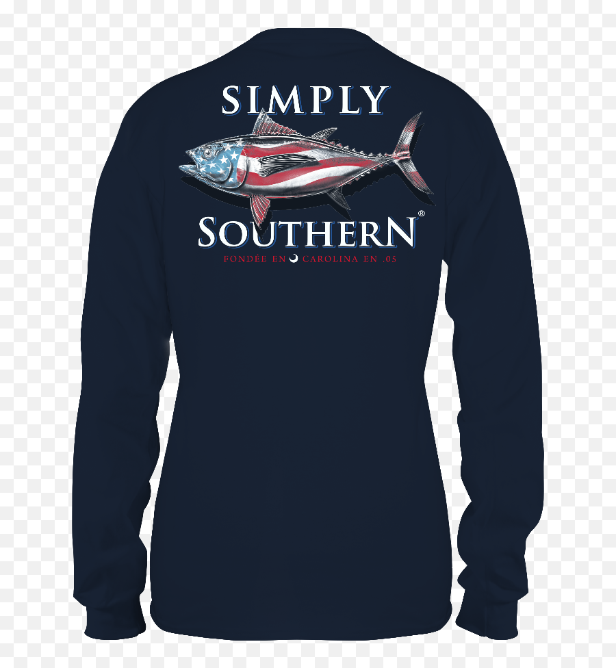 Simply Southern Long Sleeve Guys Tuna Midnight - Simply Southern Deer Shirt Emoji,Emoji Party Chick
