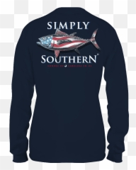 Simply Southern Long Sleeve Guys Tuna Midnight - Simply Southern Deer Shirt Emoji,Emoji Party Chick