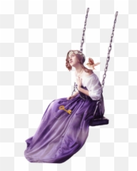 Swing Woman Sticker - Girl On Swing Png Emoji,Ball And Chain Emoji