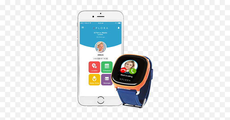 Xplora 1 - Smartwatch For Children Gps Phone Text Messages Emojis Voice Messages Schoolmode Safezones Sos Calendar O2 Uk Sim With 12 Montre Electronique Enfants,Kids Watches With Emojis
