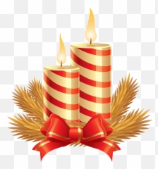 Gold Christmas Candle Png Clipart - Birth Day Candle Png Emoji,Christmas Candle Emojis