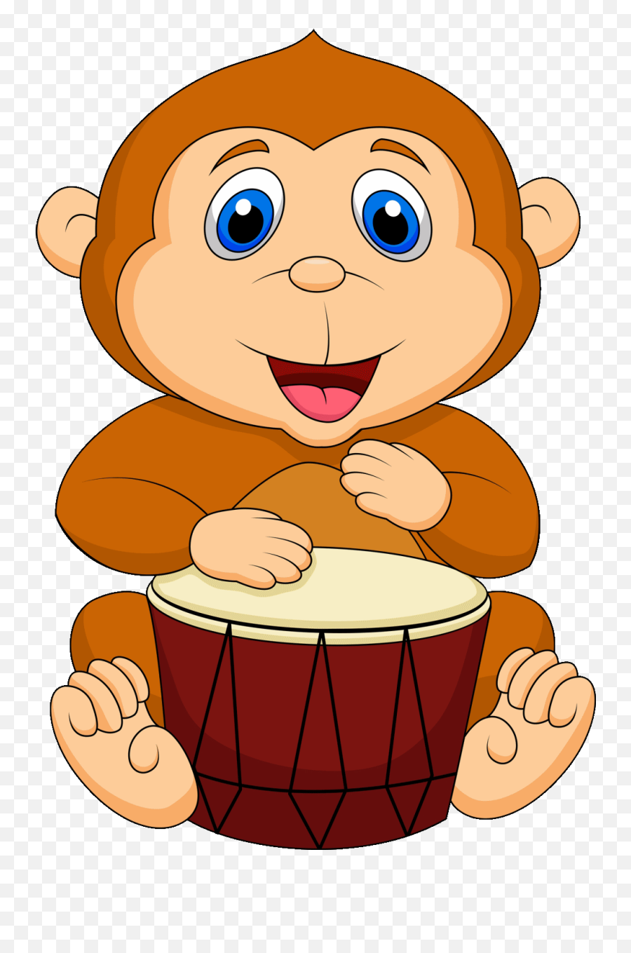 Cartoon Clip Art Animated Emoticons - Cartoon Monkey With Cymbals Emoji,Monkey Emoticon Gif