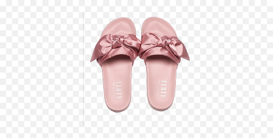 Shoes Pink Rosegold Slides Slippers Sticker By Danny - Pink Rihanna Fenty Slides Emoji,Emoji Slippers