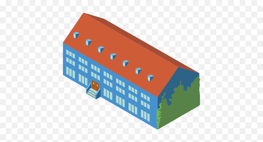3d Isometric School Building - Transparent Png U0026 Svg Vector File School Icon 3d Png Emoji,Building Emoji