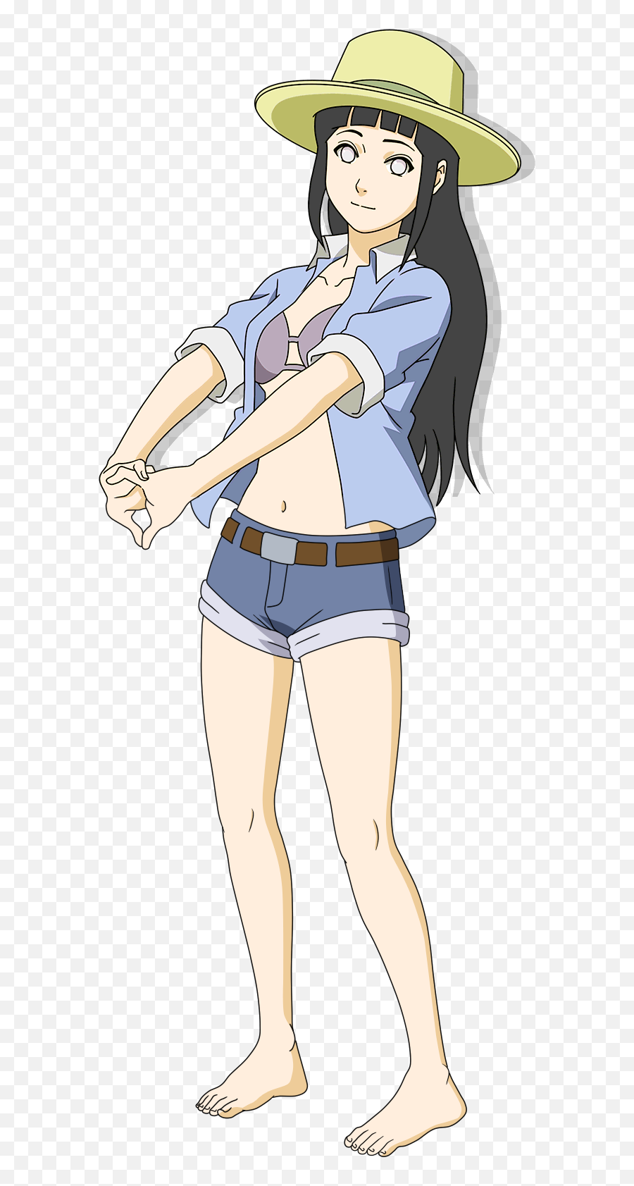 Hinata Summer Clothes Render Naruto Mobile - Renders Aiktry Emoji,Cowboy Emoji Body