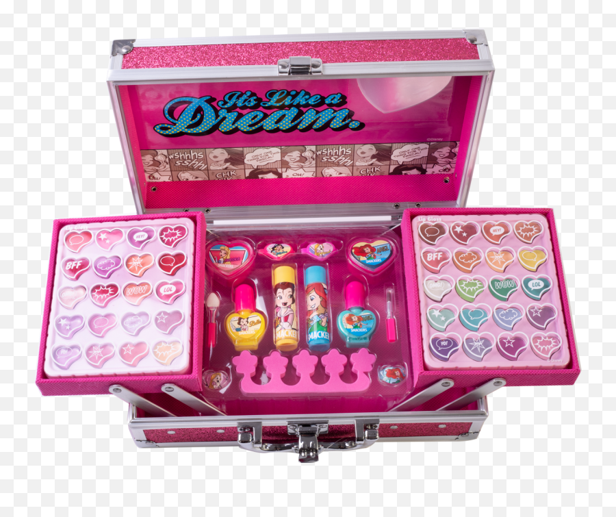 Disney Princess Train Case Lip Smacker Emoji,Princess And Hearts Emoji