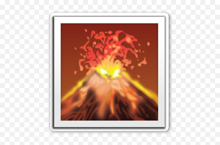 Volcano - Shield Volcano Emoji,Volcano Emoji
