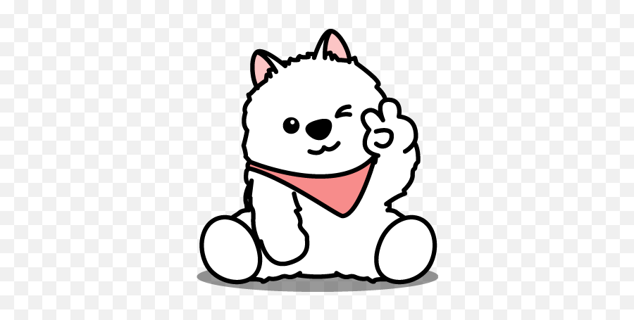 Samoyed Finance Emoji,Apple Winking Emoji