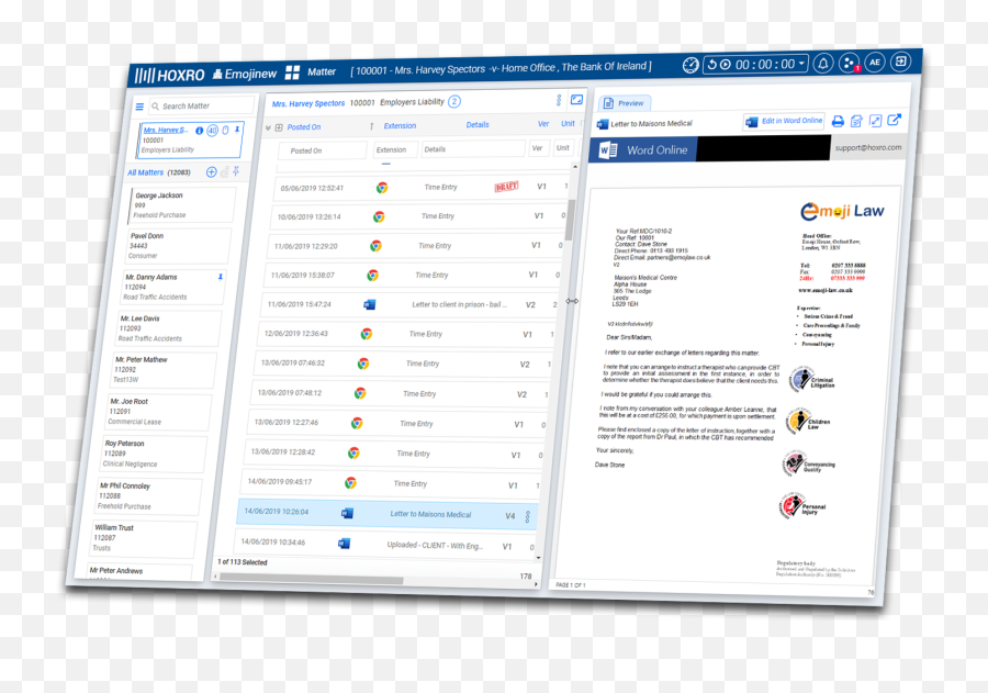 Case Management System Legal Software By Hoxro - Technology Applications Emoji,Guam Emoji