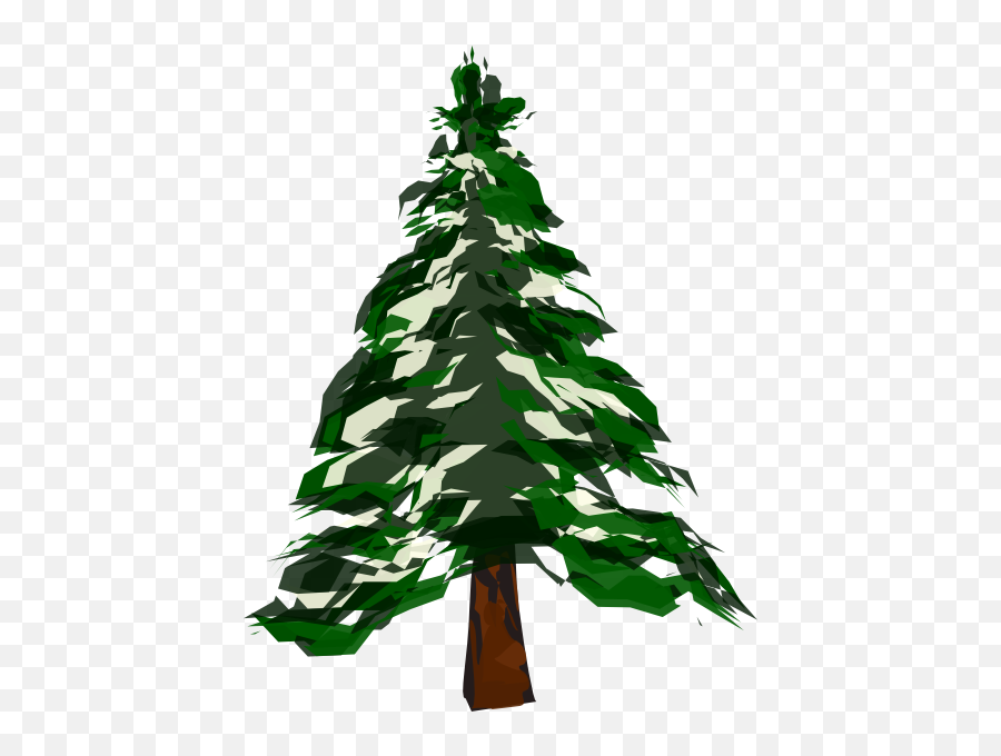 Pine Tree Clip Art At Clker Vector Clip - Winter Pine Tree Clipart Emoji,Pine Tree Emoji