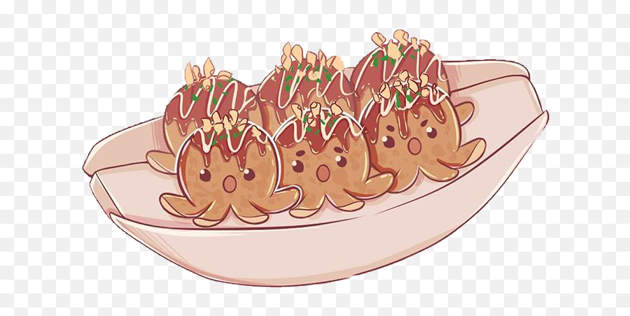 Takoyaki Japanesefood Octopus Sticker - Junk Food Emoji,Takoyaki Emoji