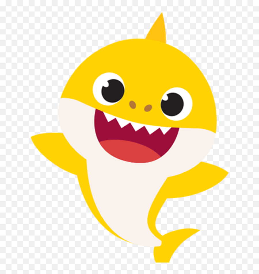 Happy Baby Shark Background Png - Character Baby Shark Yellow Emoji,Shark Emoticon Text