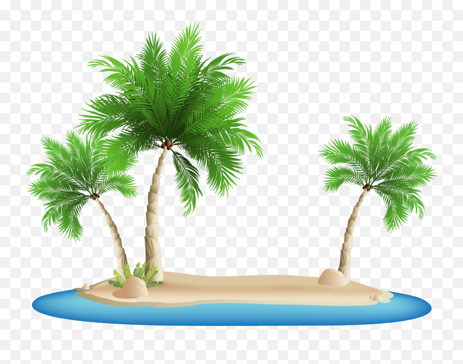 Clip Royalty Free Library Palm Tree Island Clipart - Palm Palm Tree Island Png Emoji,Palm Tree Emoji