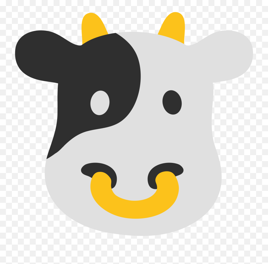 Cow Face Emoji Clipart Free Download Transparent Png - Cow Emoji Transparent,Cow And Black Man Emoji