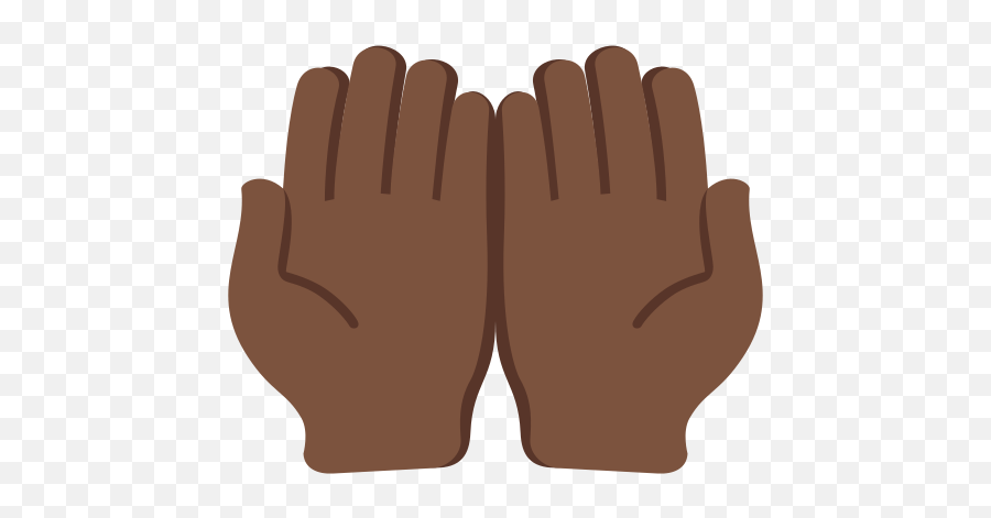 Palms Up Together Emoji With Dark - Human Skin Color,Glove Emoji