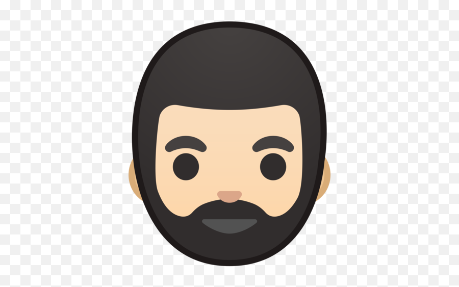 Light Skin Tone Beard Emoji - Emoji Man With Beard,Persona Emojis
