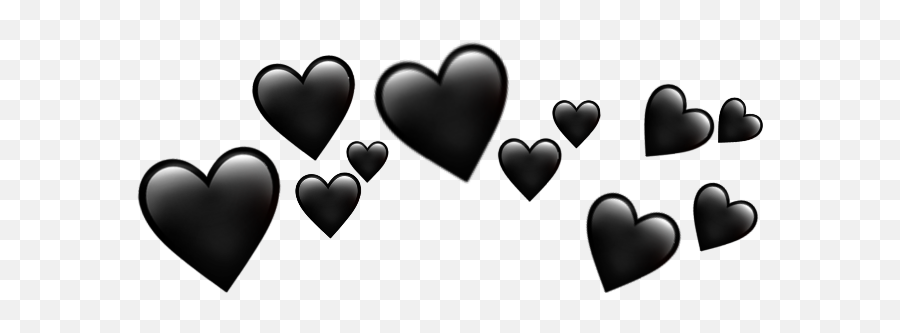 Black Heart Emoji Filter Sticker By H E I D I - Transparent Background Pink Heart Emoji,Heart Emoji Snapchat