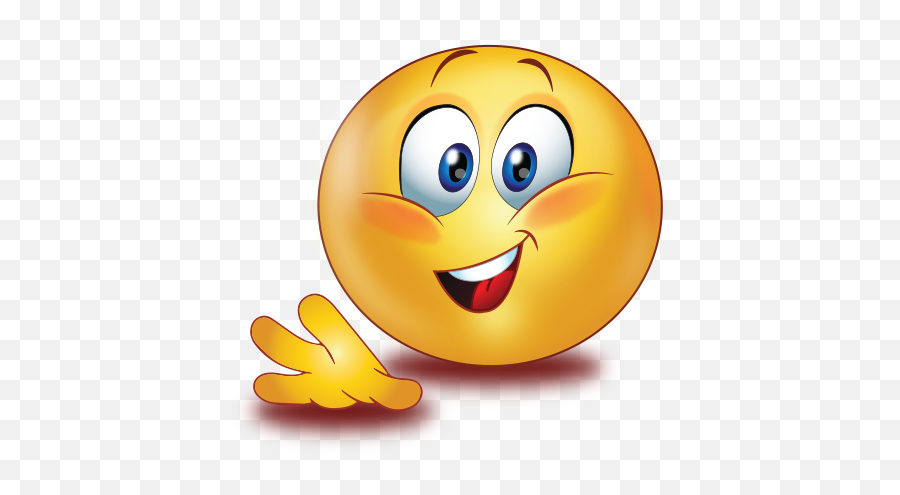 Greet Wave Hand Emoji - Animation Emoji Smiley Face,Hand Wave Emoji