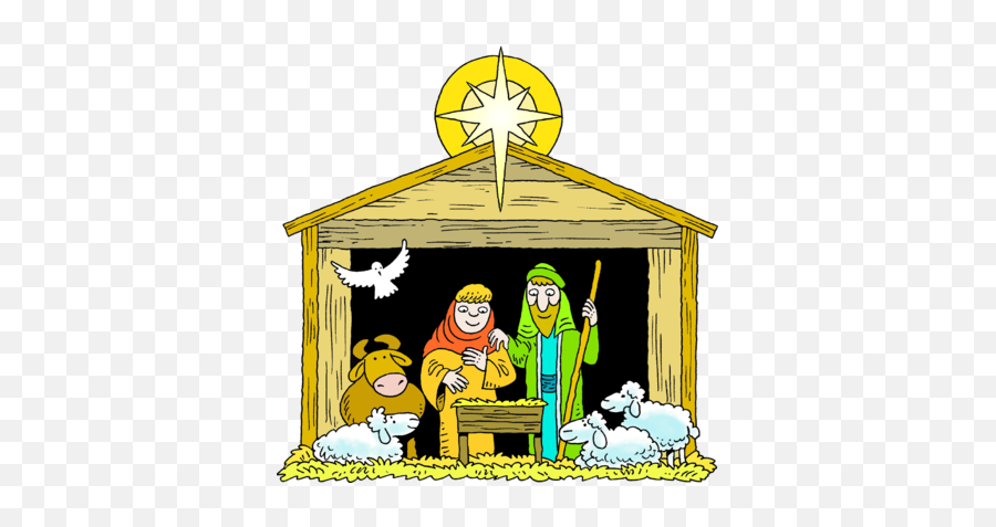 Pin - Jesus Christ Was Born Clipart Emoji,Manger Scene Emojis