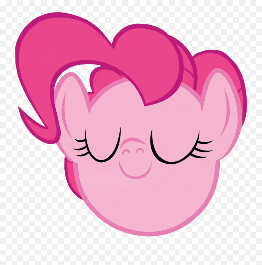 Eyes Closed Floating Head Pinkie Pie Pony Reaction - Happy Emoji,Pinky Pie Emoji