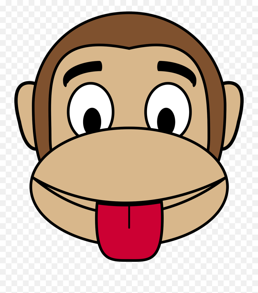 Blowing Raspberries - Cartoon Monkey Face Emoji,Raspberry Emoji