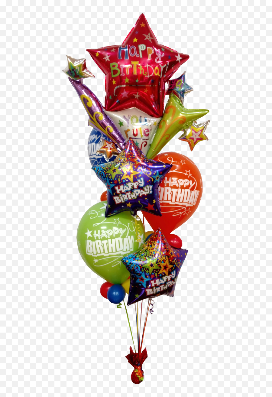 Birthday Starburst Bouquet - Balloon Emoji,Emoticons Shape Balloon 33631