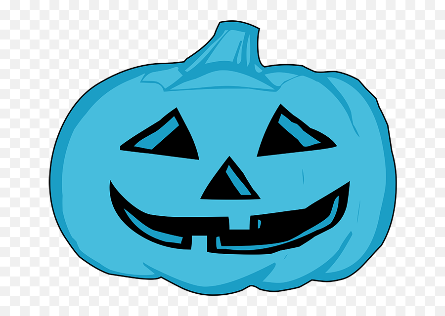 Happy Halloween Clipart - Clipart Blue Pumpkin Emoji,Pumpkin Carving Stencils Emoticons