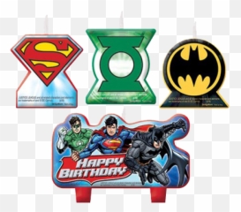 Justice League Party Candle Set - Superman Emoji,Justice Emoji Party Supplies