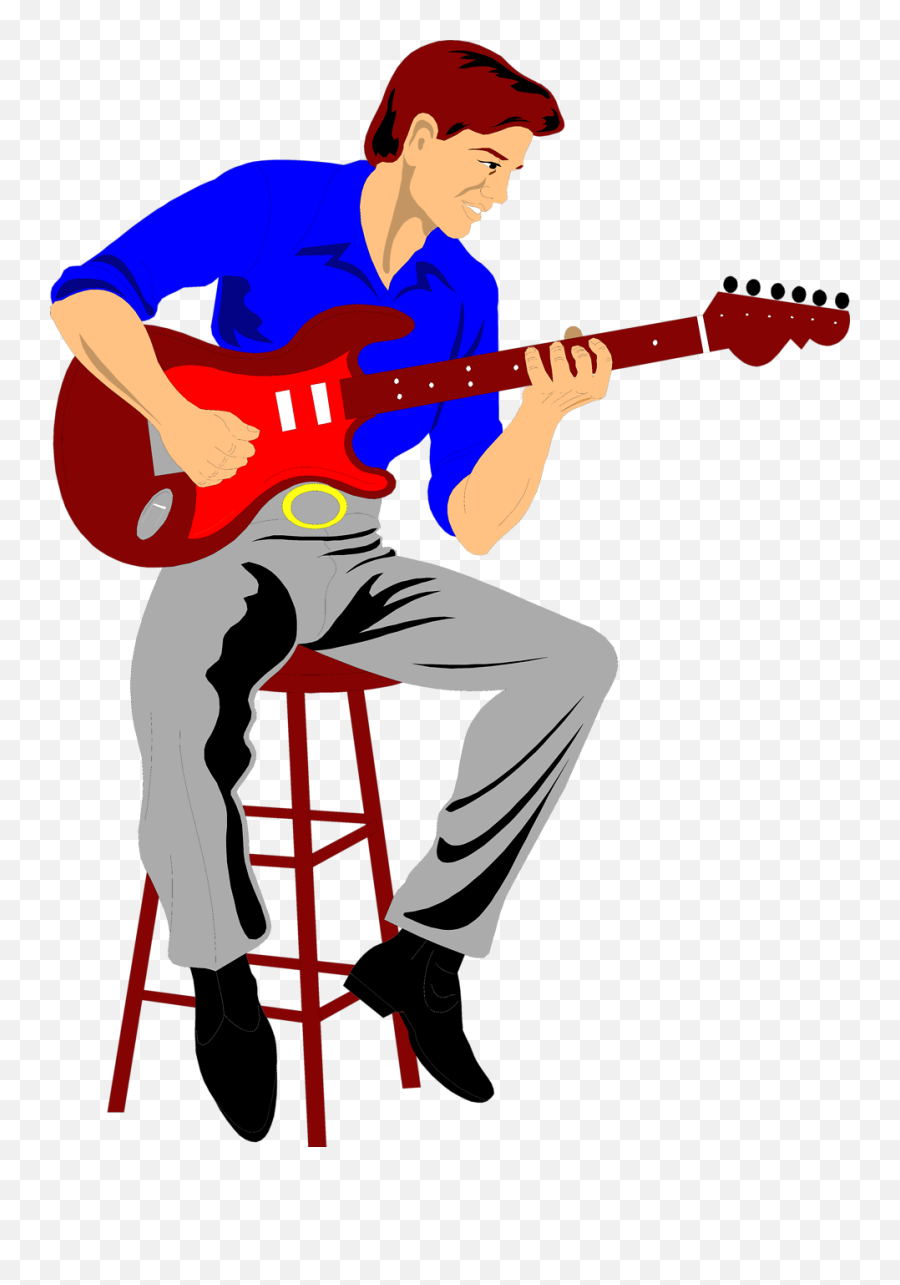 Man With Guitar Clipart - Clipartix Play The Guitar Png Emoji,Electric Guitar Emoji