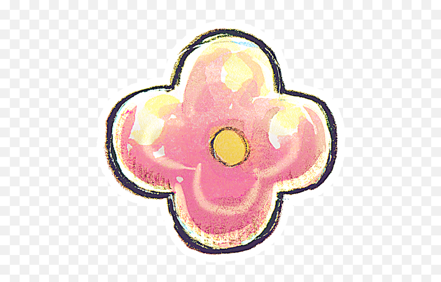 Crayon Flower 2 Icon Png Clipart Image Iconbugcom - Flower Icon Emoji,Flower Emoji For Computer