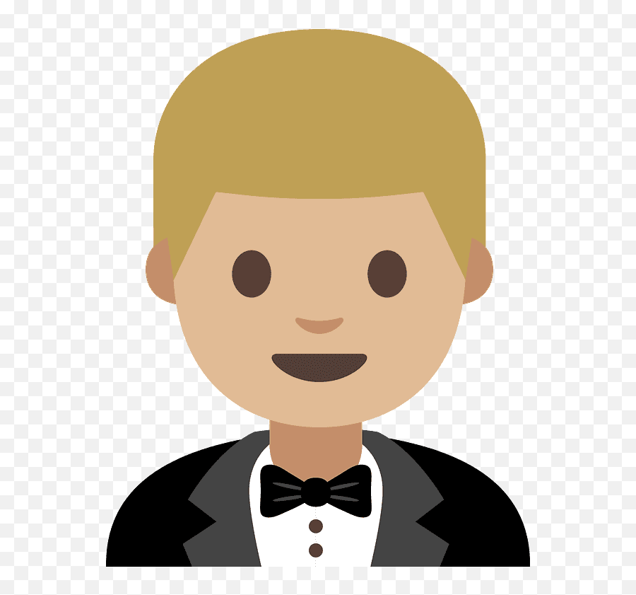 Person In Tuxedo Emoji Clipart - Emoji Groom,Boys Tie With Emojis
