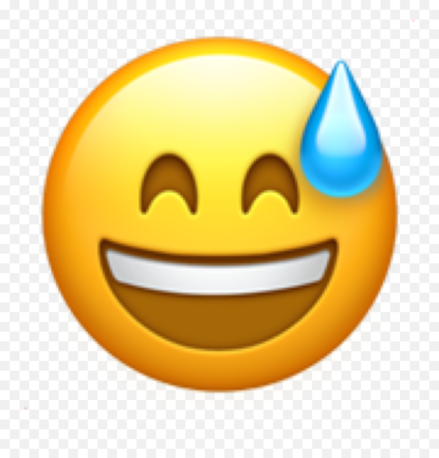Grinning Face With Sweat Emoji Copy Paste,Face Down Emoji Copy - Free ...