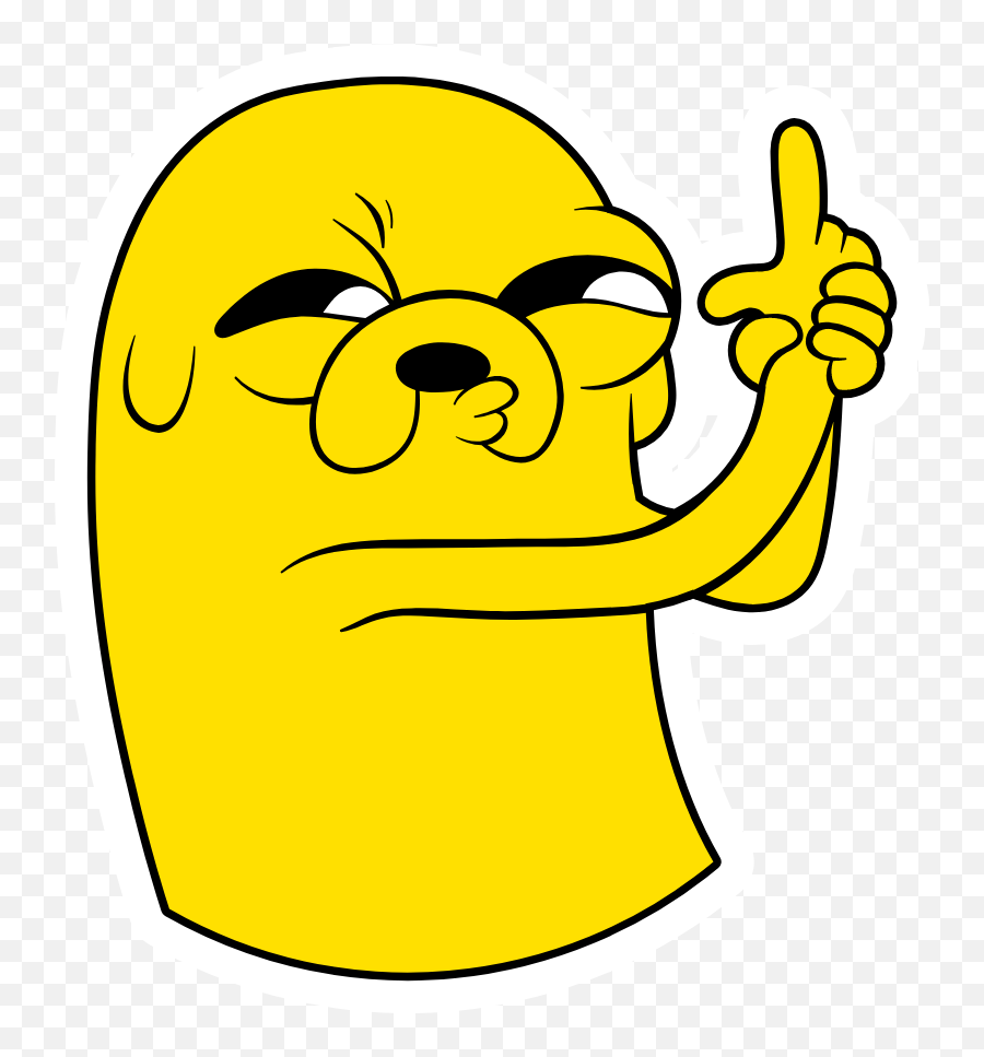 Adventure Time Jake Finger Gun Sticker - Sticker Mania Emoji,Emoticon Pew Pew