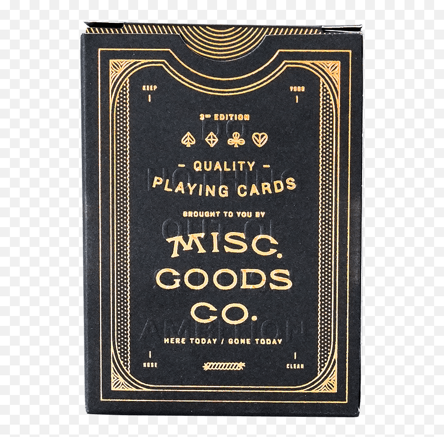 Black Misc Goods Co Playing Cards - Rabbit Hole Distillery Emoji,Cards Emojis