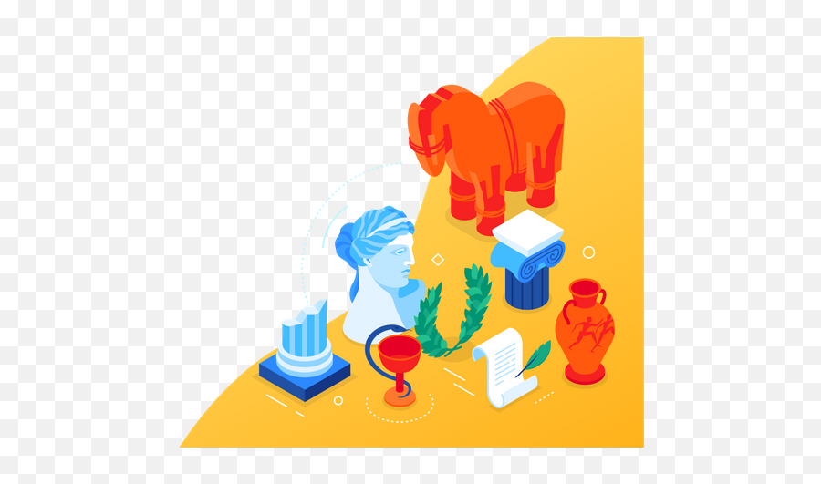 Greek Icon - Download In Colored Outline Style Emoji,Amphora Emoji