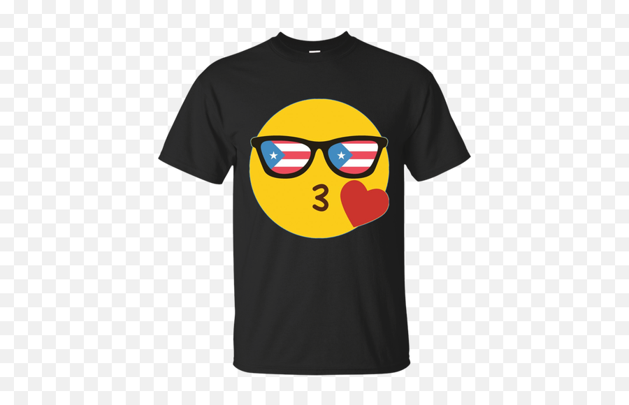 Emoji Puerto Rico T - Shirt Puerto Rican Flag Sunglasses Funny,In Review Emoji