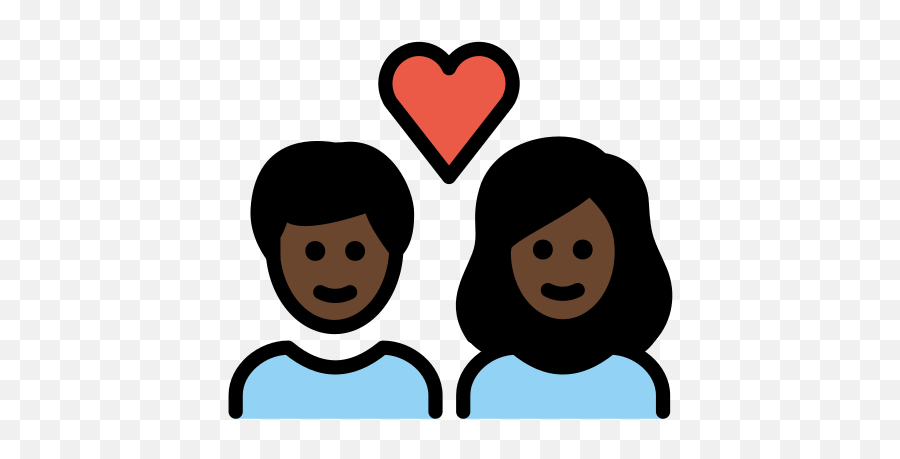 Couple With Heart Dark Skin Tone Emoji,Eye Pair Emoji